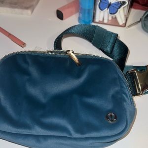 Green velvet lululemon belt bag